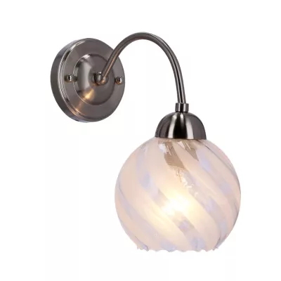 Nástěnné moderní osvětlení BAIDA - 1xE27, 60W, stříbrné / čiré