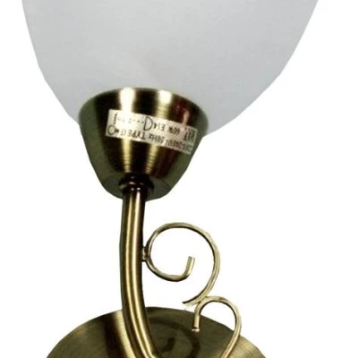 Nástěnné osvětlení BARBA - 1xE14, 40W, patina / bílé