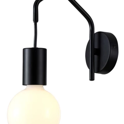 Nástěnné industriální osvětlení BASSO - 1xE27, 40W, matné černé