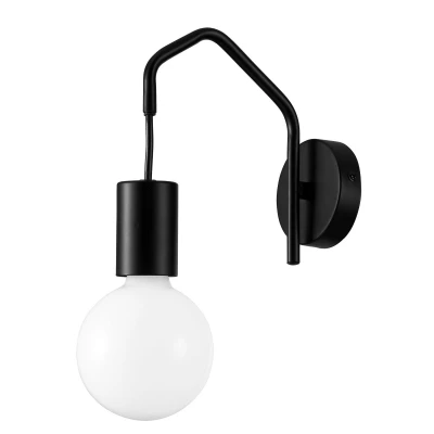 Nástěnné industriální osvětlení BASSO - 1xE27, 40W, matné černé