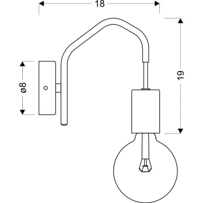 Nástěnné industriální osvětlení BASSO - 1xE27, 40W, matné černé