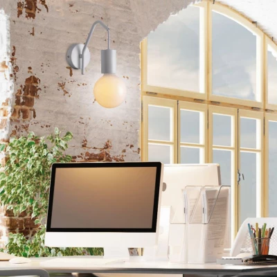 Nástěnné industriální osvětlení BASSO - 1xE27, 40W, matné bílé