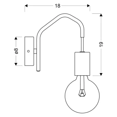 Nástěnné industriální osvětlení BASSO - 1xE27, 40W, matné bílé