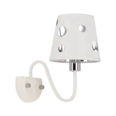 Moderní nástěnná lampa BATLEY - 1xE14, 60W, bílá