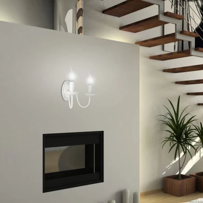 Nástěnné osvětlení v anglickém stylu BELLAGIO - 2xE14, 40W, krémové