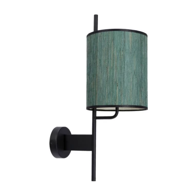 Moderní nástěnná lampa BENDI - 1xE27, 40W, černá / zelená