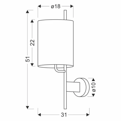 Moderní nástěnná lampa BENDI - 1xE27, 40W, černá / zelená