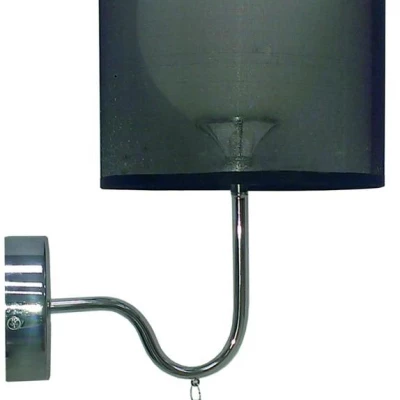 Moderní nástěnná lampa BRAVA - 1xE27, 60W, chromovaná / černá