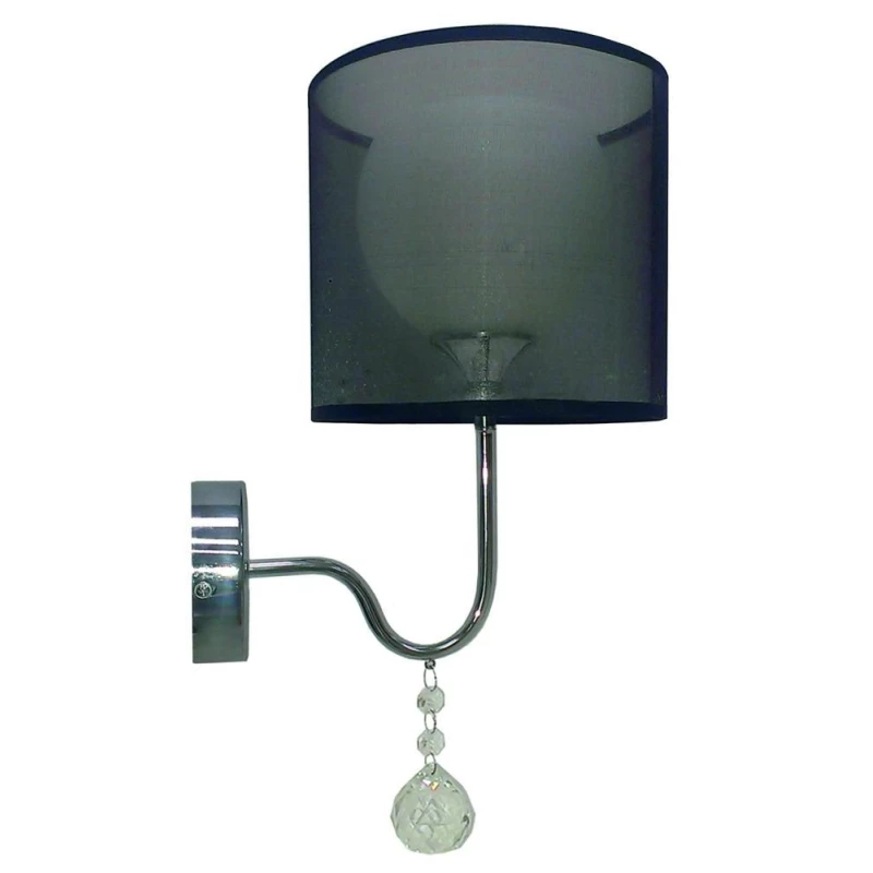 Moderní nástěnná lampa BRAVA - 1xE27, 60W, chromovaná / černá
