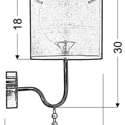 Moderní nástěnná lampa BRAVA - 1xE27, 60W, chromovaná / černá