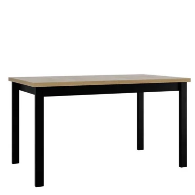 VÝPRODEJ - Rozkládací jídelní stůl 140x80 cm ELISEK 2 - dub sonoma / černý