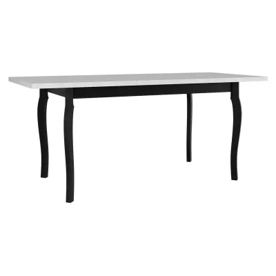VÝPRODEJ - Rozkládací jídelní stůl 140x80 cm ELISEK 5 - bílý / černý