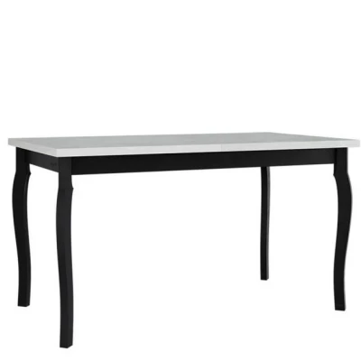 VÝPRODEJ - Rozkládací jídelní stůl 140x80 cm ELISEK 5 - bílý / černý