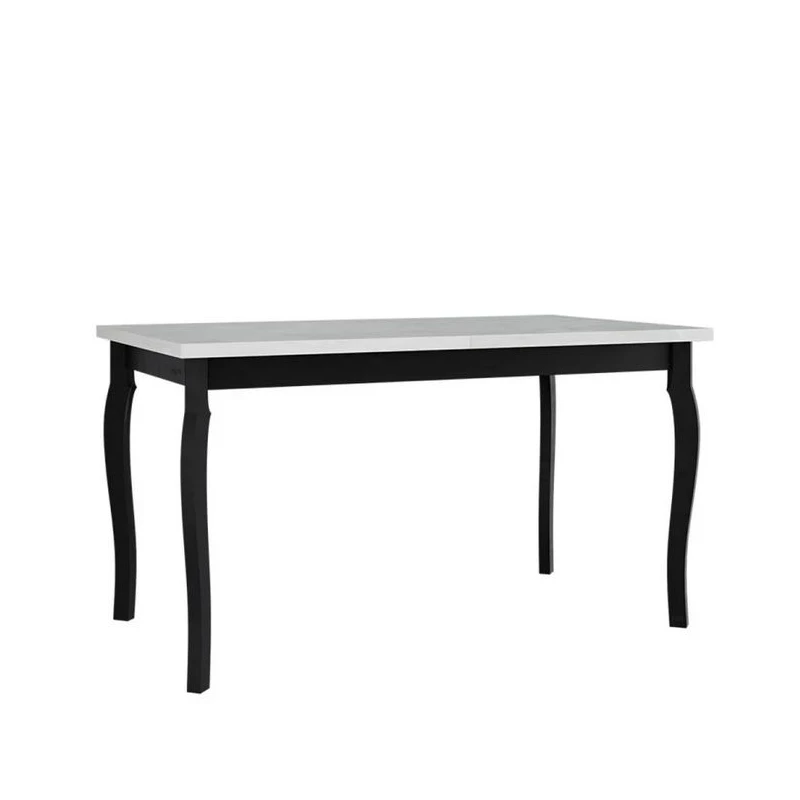 VÝPRODEJ - Rozkládací jídelní stůl 140x80 cm ELISEK 5 - bílý / černý