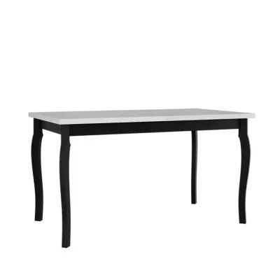 VÝPRODEJ - Rozkládací jídelní stůl 140x80 cm ELISEK 5 - bílý / černý