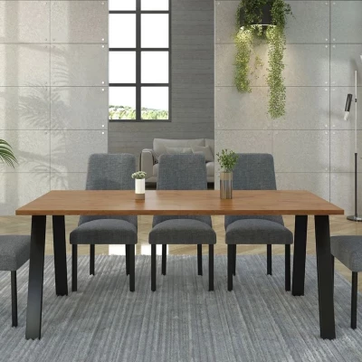 VÝPRODEJ - Stůl do jídelny 185x90 cm KOCIO - dub lancelot / černý