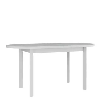 VÝPRODEJ - Rozkládací oválný jídelní stůl 160x80 cm BANGS 9 - bílý
