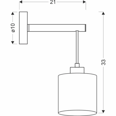 Nástěnná lampa COMBI - 1xE27, 60W, černá / hnědá / béžová