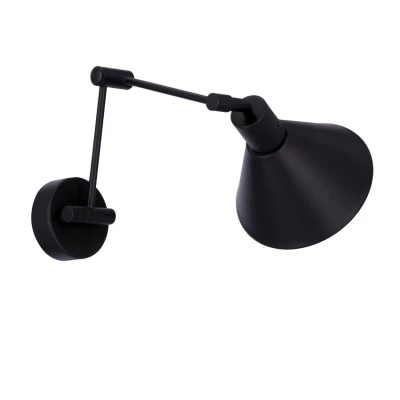 Nástěnná flexibilní lampa na čtení COPENHAGEN - 1xE14, 40W, černá / zlatá