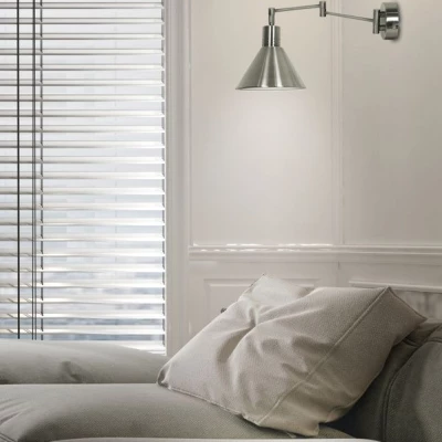 Nástěnná flexibilní lampa na čtení COPENHAGEN - 1xE14, 40W, stříbrná