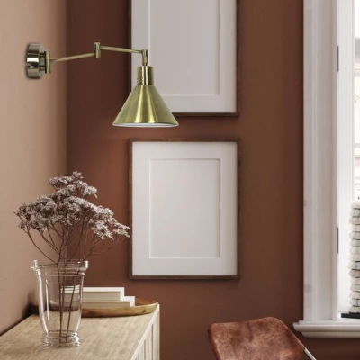 Nástěnná flexibilní lampa na čtení COPENHAGEN - 1xE14, 40W, patina