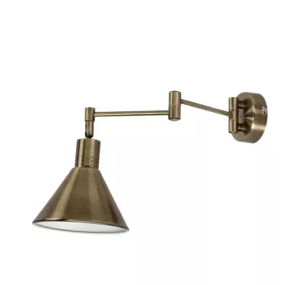 Nástěnná flexibilní lampa na čtení COPENHAGEN - 1xE14, 40W, patina