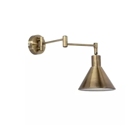 Nástěnná flexibilní lampa na čtení COPENHAGEN - 1xE14, 40W, patina