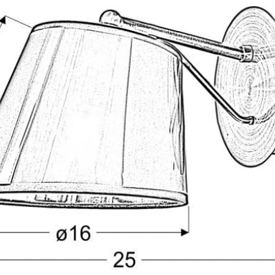 Nástěnná moderní lampa CORTEZ - 1xE14, 40W, patina / černá