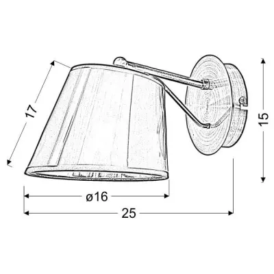 Nástěnná moderní lampa CORTEZ - 1xE14, 40W, chromovaná