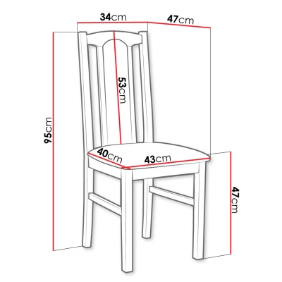 VÝPRODEJ - Čalouněná židle do kuchyně EDON 7 - ořech / modrá