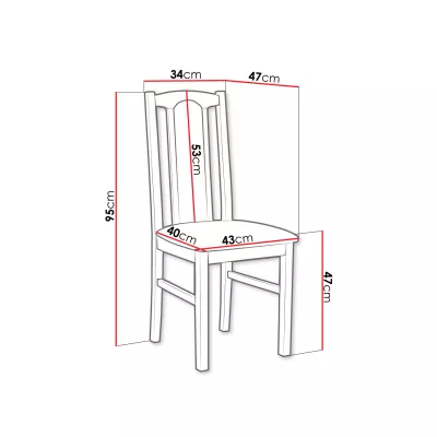 VÝPRODEJ - Čalouněná židle do kuchyně EDON 7 - ořech / modrá