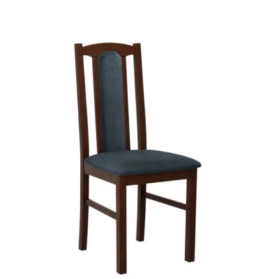 VÝPRODEJ - Čalouněná židle do kuchyně EDON 7 - ořech / modrá