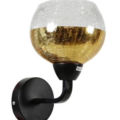 Designové nástěnné osvětlení CROMINA - 1xE27, 60W, černé / zlaté