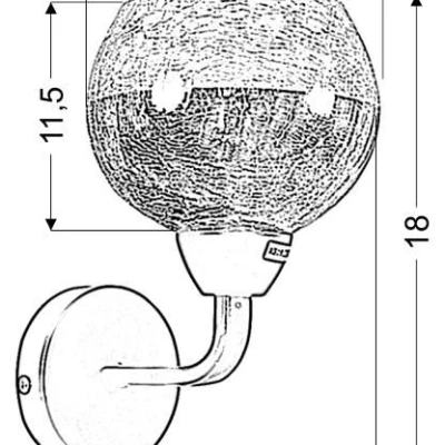 Designové nástěnné osvětlení CROMINA - 1xE27, 60W, chromované