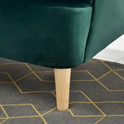 VÝPRODEJ - Dvoukřeslo ušák DENIZ - zelené / buk