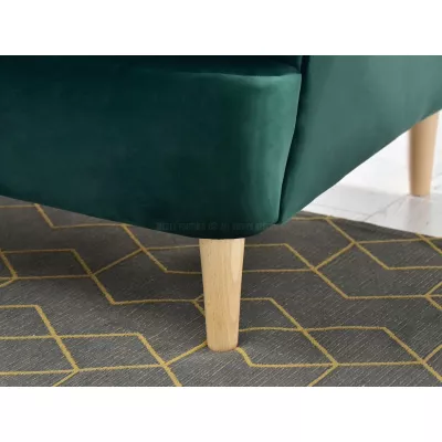 VÝPRODEJ - Dvoukřeslo ušák DENIZ - zelené / buk