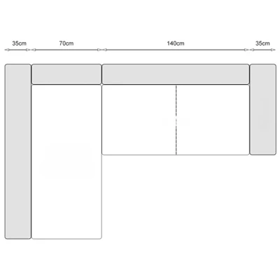 VÝPRODEJ - Rohová sedací souprava MARLING - černá