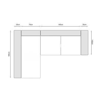 VÝPRODEJ - Rohová sedací souprava MARLING - černá