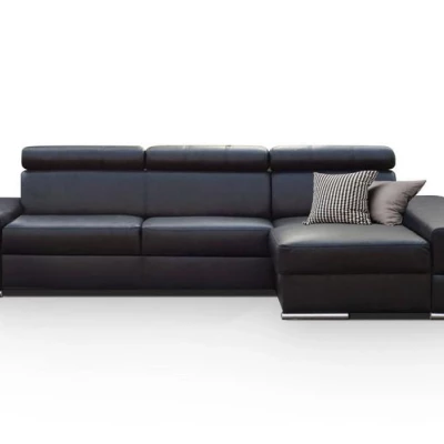 VÝPRODEJ - Rohová sedací souprava MARLING - černá