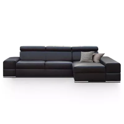 VÝPRODEJ - Rohová sedací souprava MARLING - černá