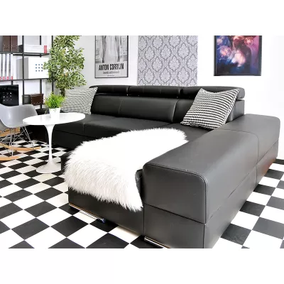 VÝPRODEJ - Rohová sedací souprava MARLING - černá