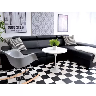 VÝPRODEJ - Rohová sedací souprava MARLING - černá