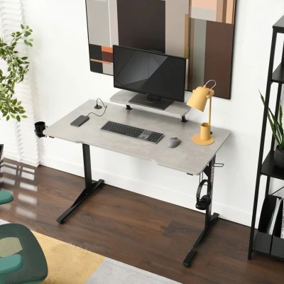 VÝPRODEJ - Psací stůl 115 HARO - beton / černý