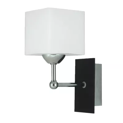 Moderní nástěnná lampa k posteli CUBETTO - 1xE27, 60W, chromovaná / bílá