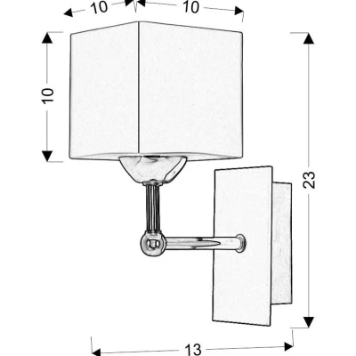 Moderní nástěnná lampa k posteli CUBETTO - 1xE27, 60W, chromovaná / bílá