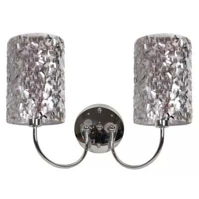 Moderní nástěnné osvětlení DEIMOS - 2xE14, 40W, stříbrné