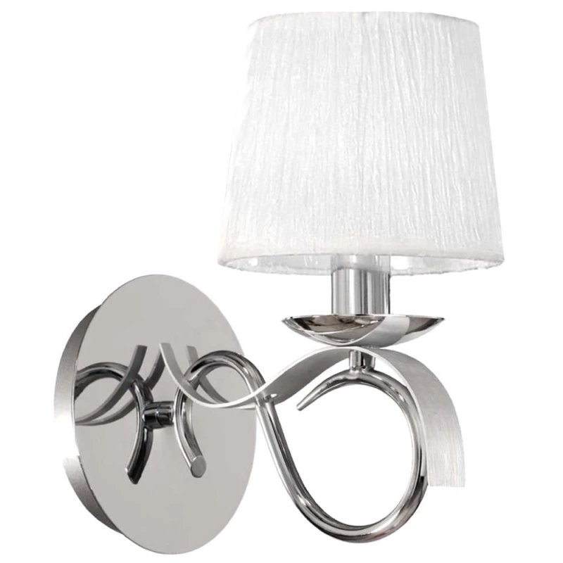 Nástěnné svítidlo DENIS - 1xE14, 40W, chromované / bílé