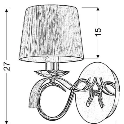 Nástěnné svítidlo DENIS - 1xE14, 40W, chromované / bílé
