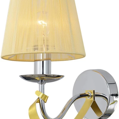 Moderní nástěnné osvětlení DIVA - 1xE14, 40W, chromované / zlaté