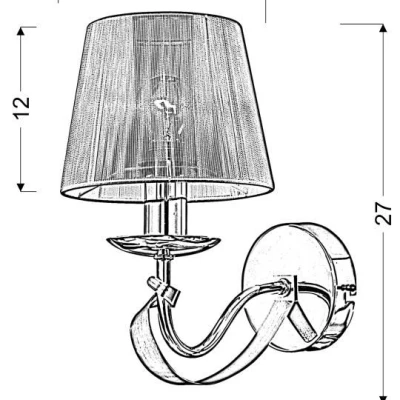 Moderní nástěnné osvětlení DIVA - 1xE14, 40W, chromované / zlaté